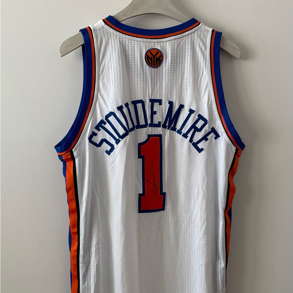 Autographed Amar’e Stoudemire Knicks #1 Adidas Authentic Jersey Team COA 2XL NBA